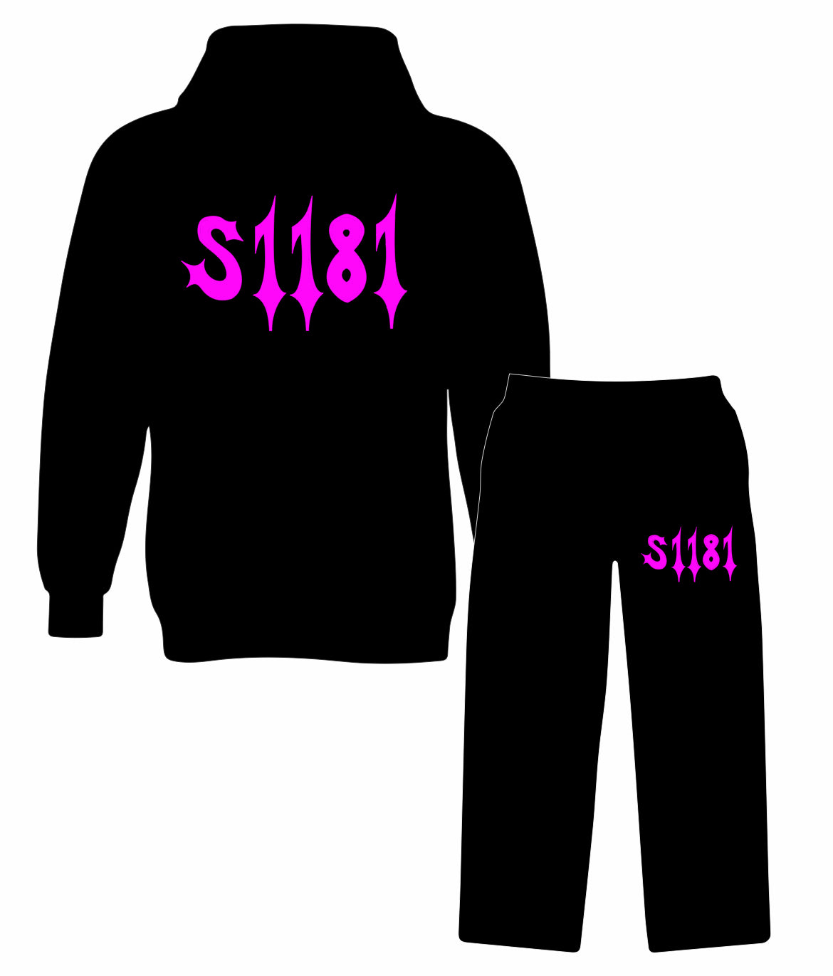 Pink/Black S1181 Tracksuit