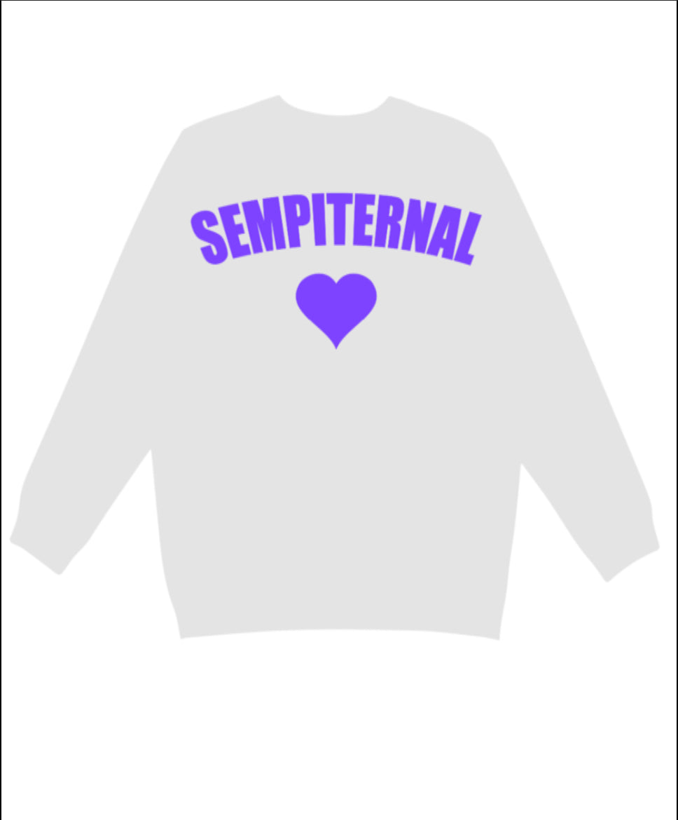 Purple/White S1181 Reflective Crew