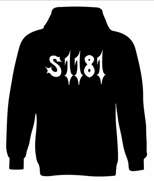 White/Black S1181 Hoodie