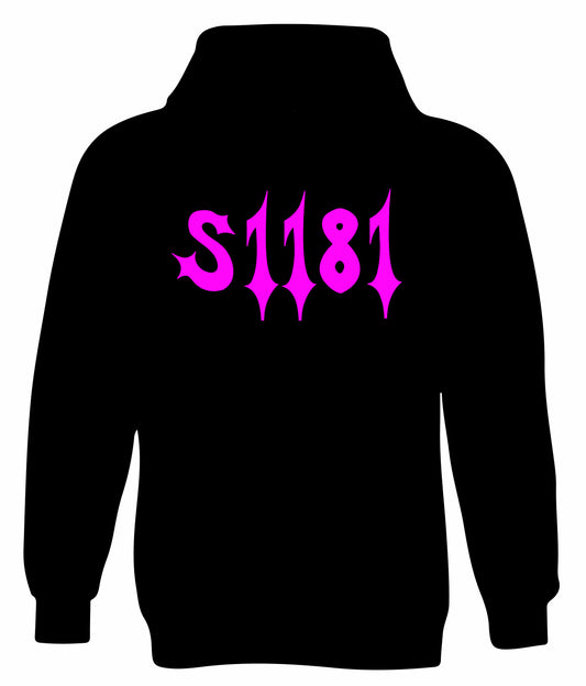 Pink/Black S1181 Hoodie