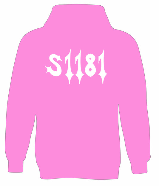 White/Pink S1181 Hoodie