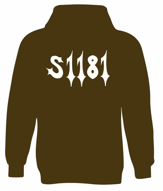 White/Brown S1181 Hoodie