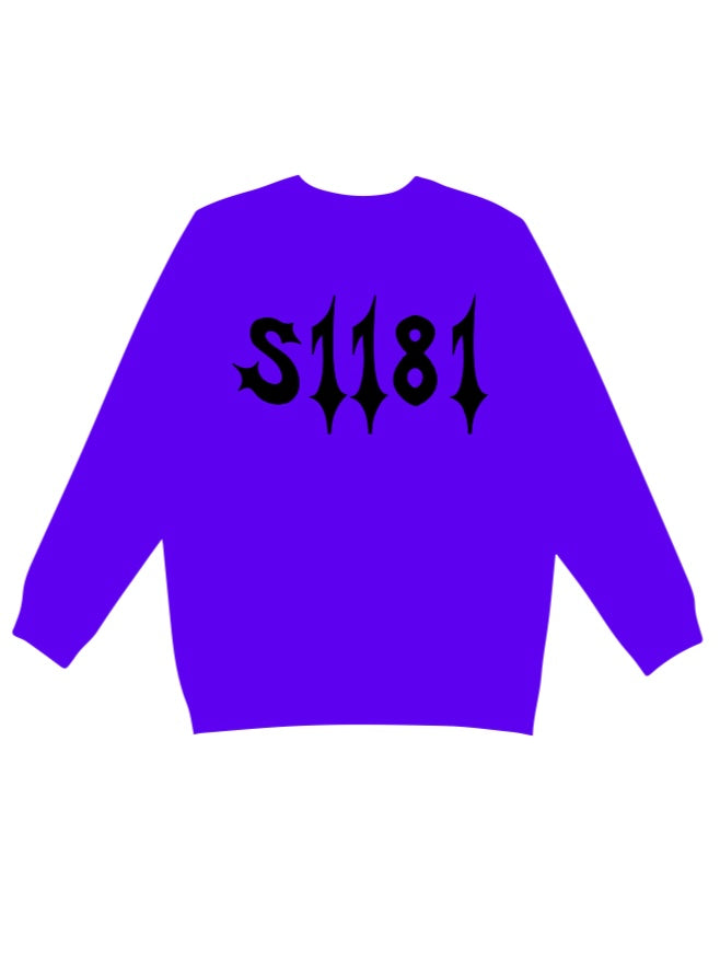 Black/Purple S1181 Reflective Crew