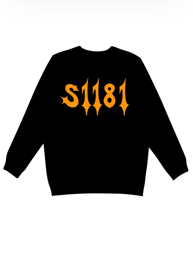 Orange/black S1181 Reflective Crew
