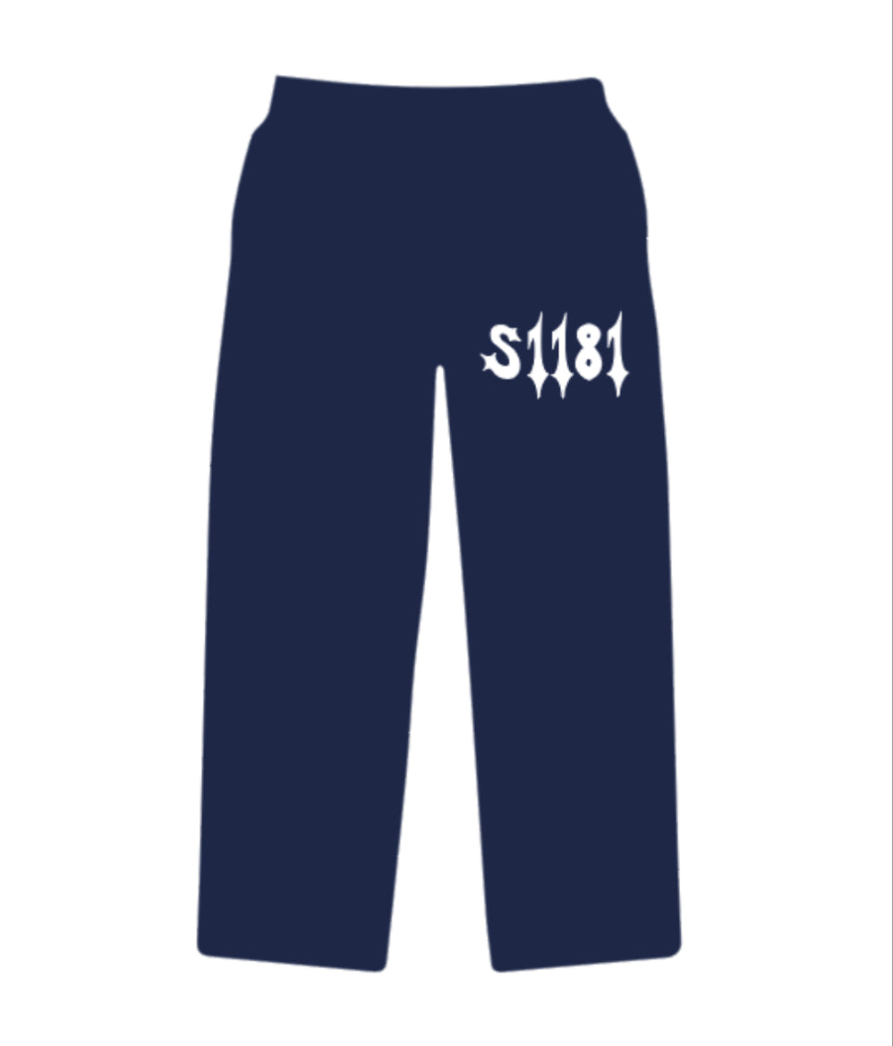 White/Navy S1181 Sweatpants