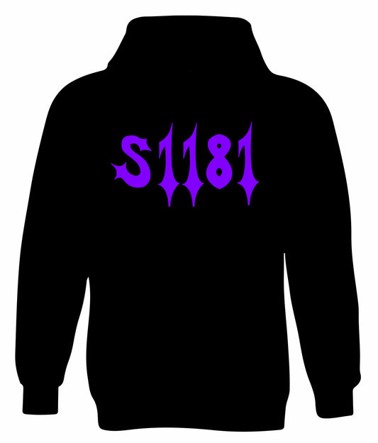 Purple/Black S1181 Hoodie