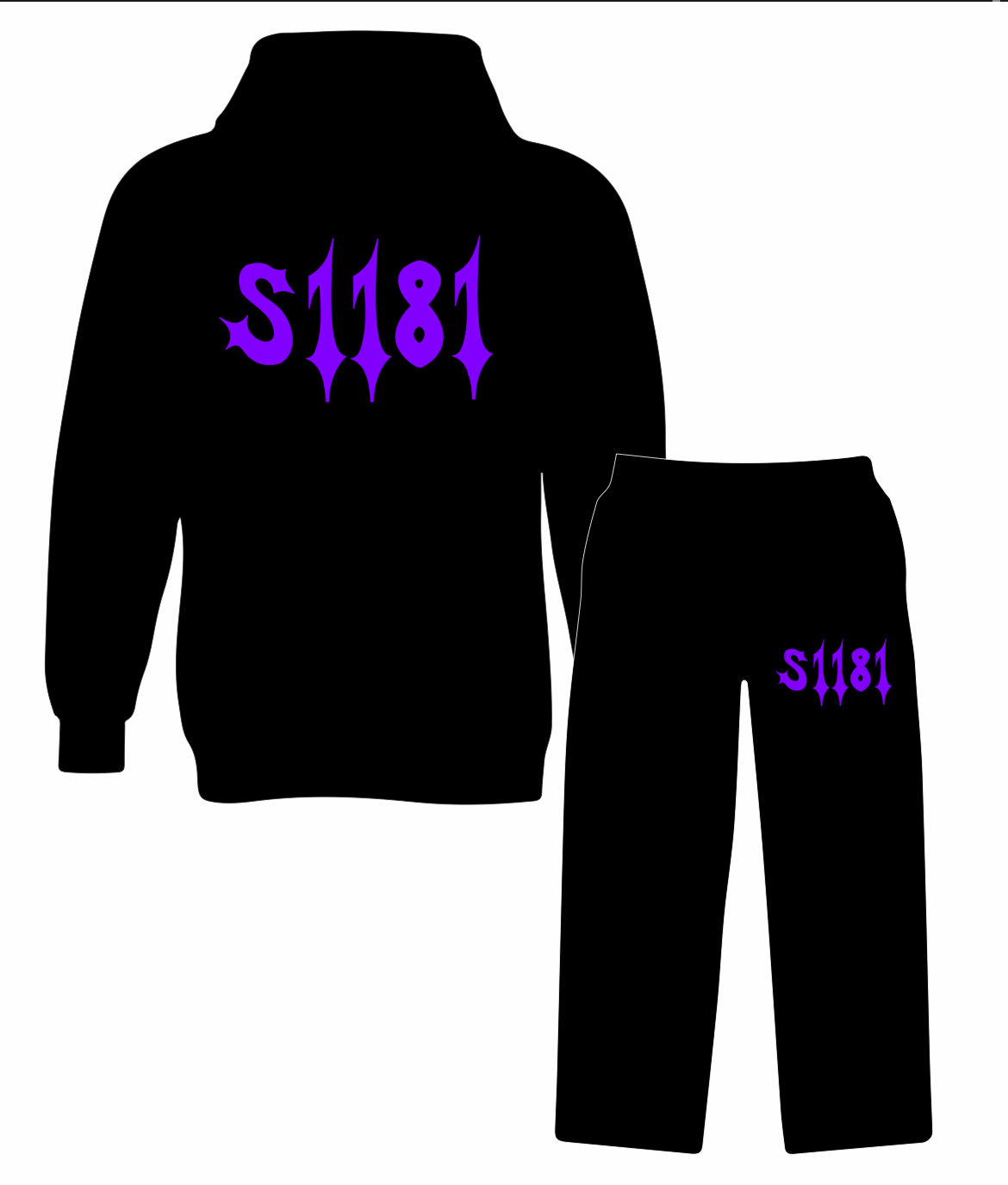 Purple/Black S1181 Tracksuit