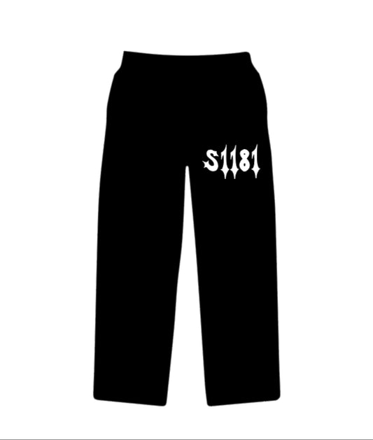 White/Black S1181 Sweatpants