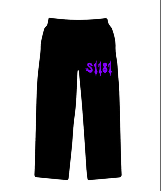 Purple/Black S1181 Sweatpants